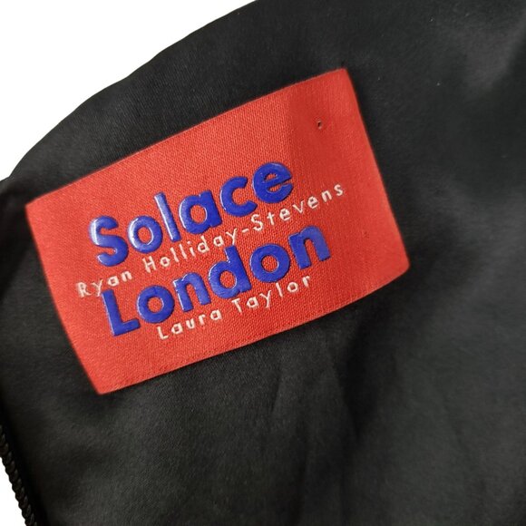 Solace London Leopard Print Mini Dress Mindy Kaling Artsy Exaggerated Sleeve - Picture 13 of 15